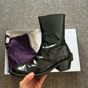Eytys Blaise Black Leather Zippered Boot